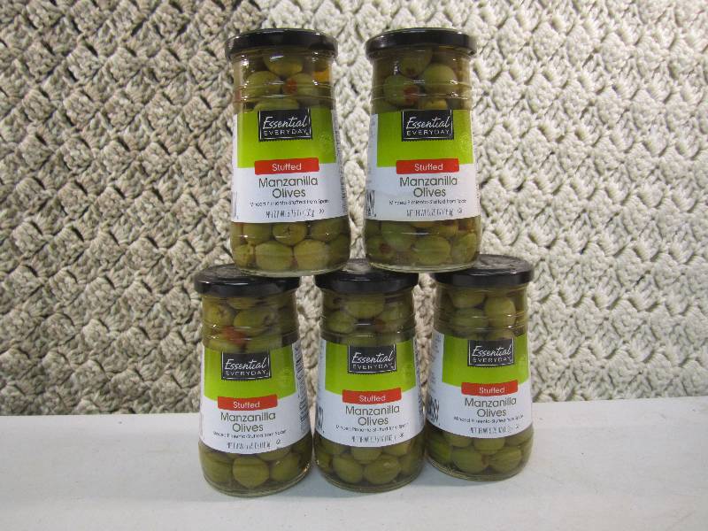 Lot of 5 Jars Stuffed Manzanilla Ol...