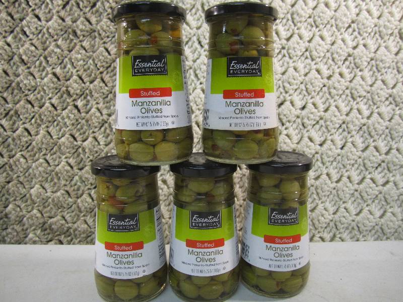 Lot of 5 Jars Stuffed Manzanilla Ol...