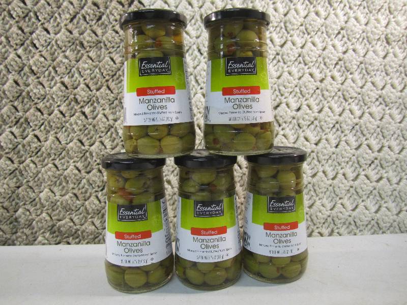 Lot of 5 Jars Stuffed Manzanilla Ol...