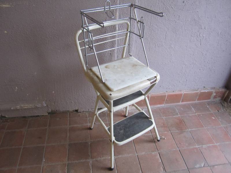Step Stool Bench and Plastic Bag Ra...