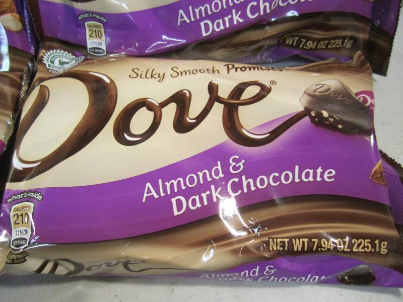 Lot of 4 Bags Dove Almond & Dark Ch...