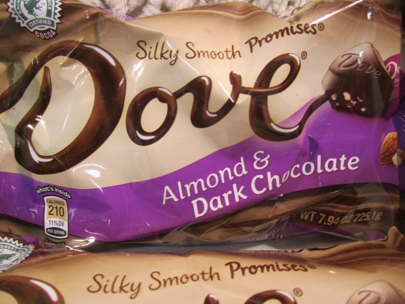 Lot of 4 Bags Dove Almond & Dark Ch...