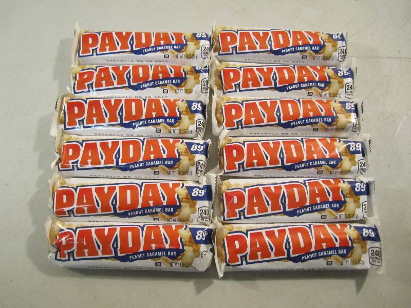 Lot of 12 Payday Peanut Caramel Bar...
