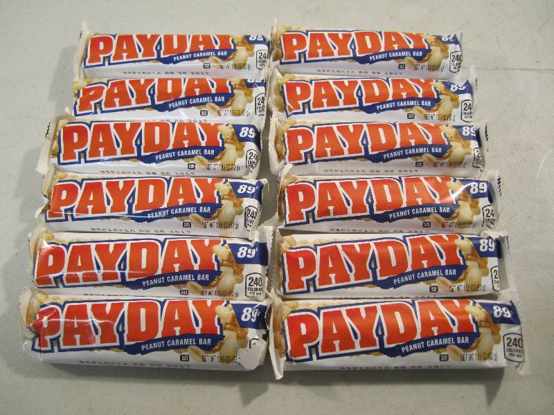 Lot of 12 Payday Peanut Caramel Bar...