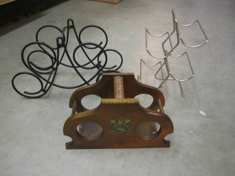 Lot of 3 Wine Bottle Racks 2 Metal ...