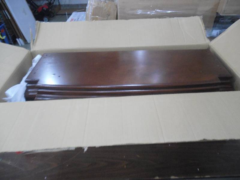 lot 15 image: McLeland Design Walnut Electric Media Fireplace Mantle Only