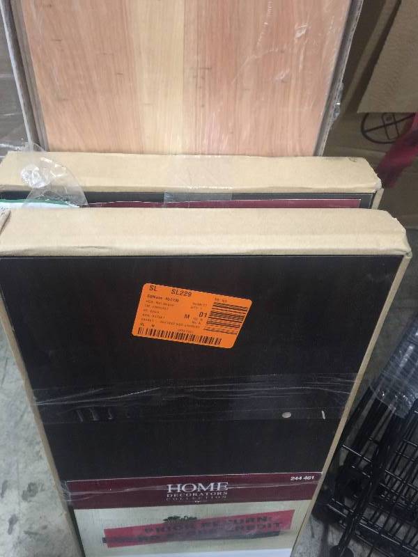 lot 9 image: Home Decorators Collections 23.6 in. L x 10 in. W. Floating Espresso (Brown) Shelf NEVER USED