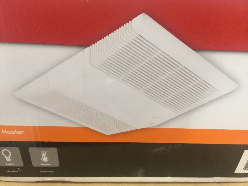 lot 12 image: NuTone Ventilation Fan with Light and Heater OPEN BOX NEVER USED