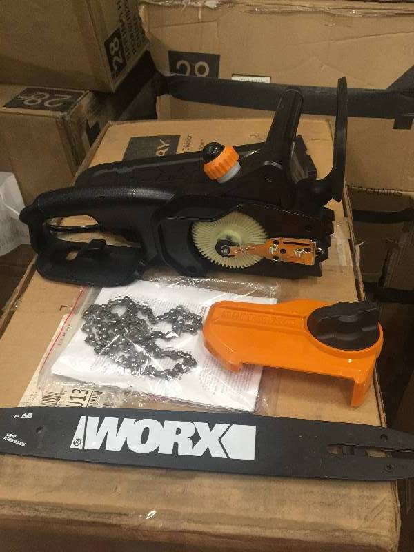 lot 16 image: WORX Chainsaw corded OPEN BOX NEVER USED
