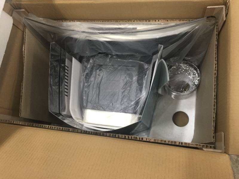 lot 21 image: AKDY 30 in. Convertible Wall Mount Range Hood in Stainless Steel with Tempered Glass, Touch Control and Carbon Filters OPEN BOX NEVER USED