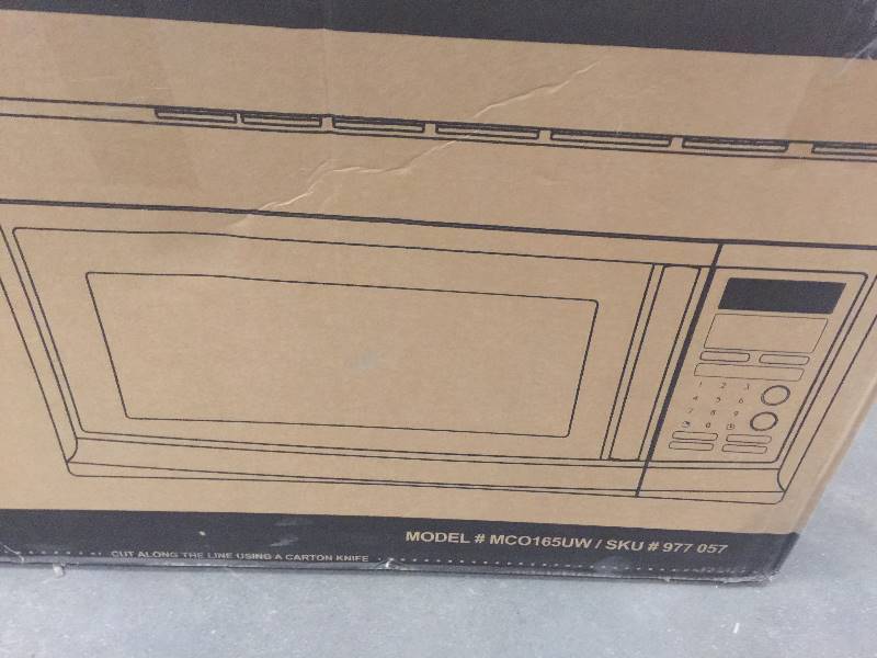 lot 31 image: Magic Chef 1.6 cu. Ft. Over the Range Microwave in White OPEN BOX NEVER USED