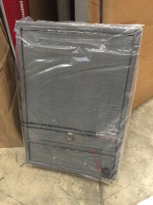 lot 42 image: Locking Security Mail-Drop Box - Heavy Duty Galvanized Steel OPEN BOX NEVER USED