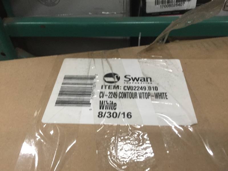 lot 47 image: Swan CV-2249 Contour Vanityy Top - White OPEN BOX NEVER USED