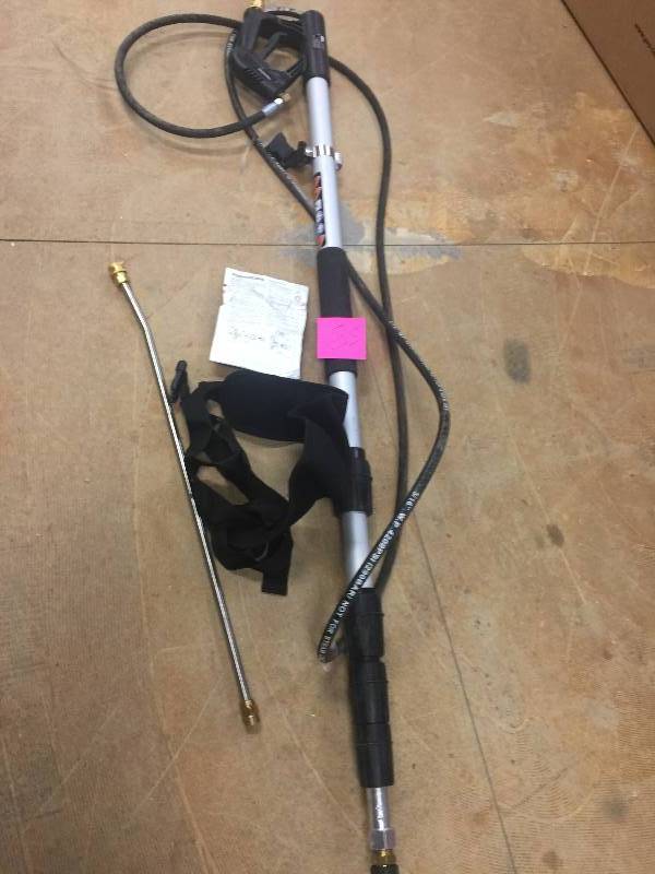lot 85 image: Power Care 18 ft. 4,200-PSI Telescoping Spray Wand for Pressure Washers open box never used