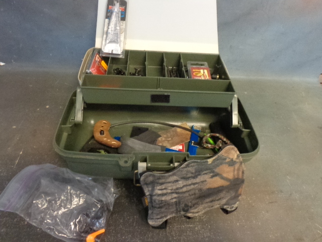 lot 32 image: Tackle Box and Archery Items