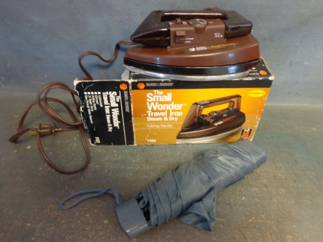 lot 58 image: Travel Iron and Umbrella