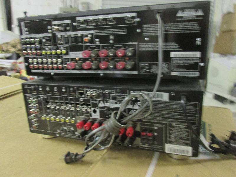 lot 411 image: 2 recievers  1 pioneer multi channe...