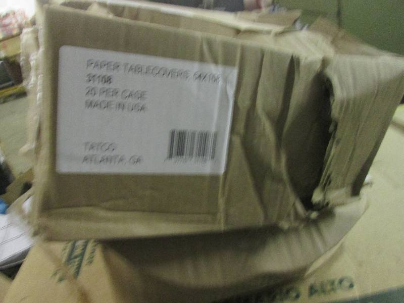lot 22 image: 2 boxes of paper tablecovers 20 per...