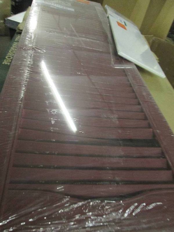 lot 457 image: 15x48 shutters and a white shelf ...
