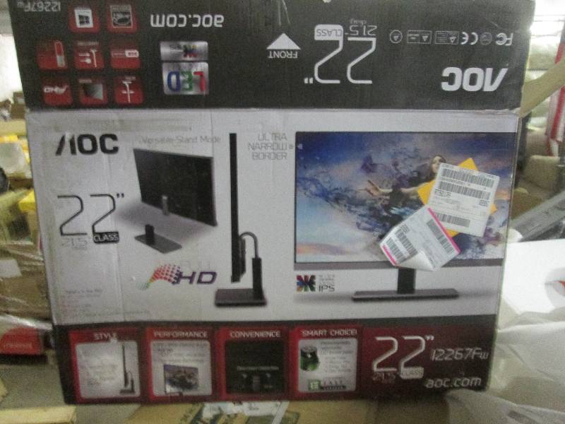 lot 64 image: AOC 22 ultra narrow full HD window...