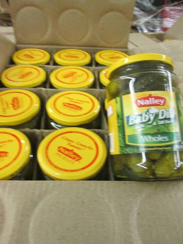lot 494 image: 1 case of Nalley Baby dill whole pi...