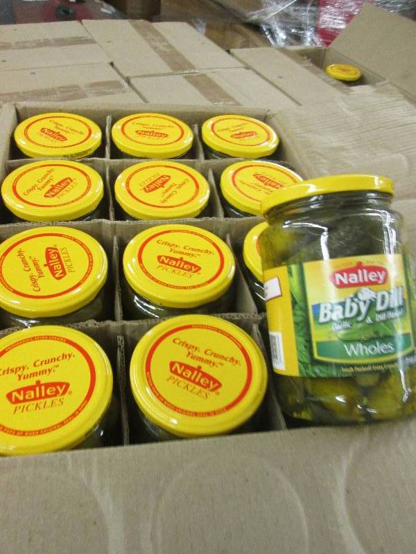lot 495 image: 1 case of Nalley Baby dill whole pi...