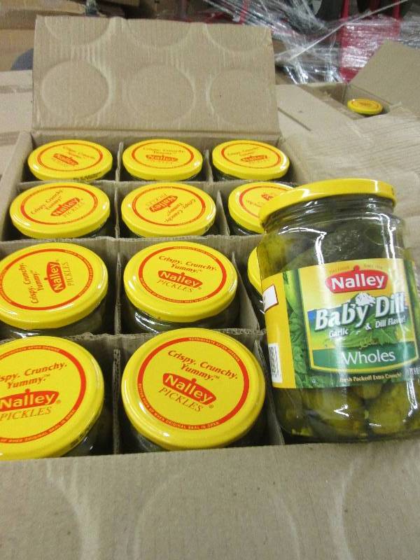 lot 496 image: 1 case of Nalley Baby dill whole pi...