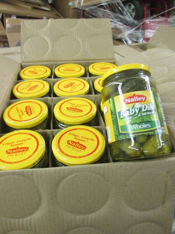 lot 498 image: 1 case of Nalley Baby dill whole pi...