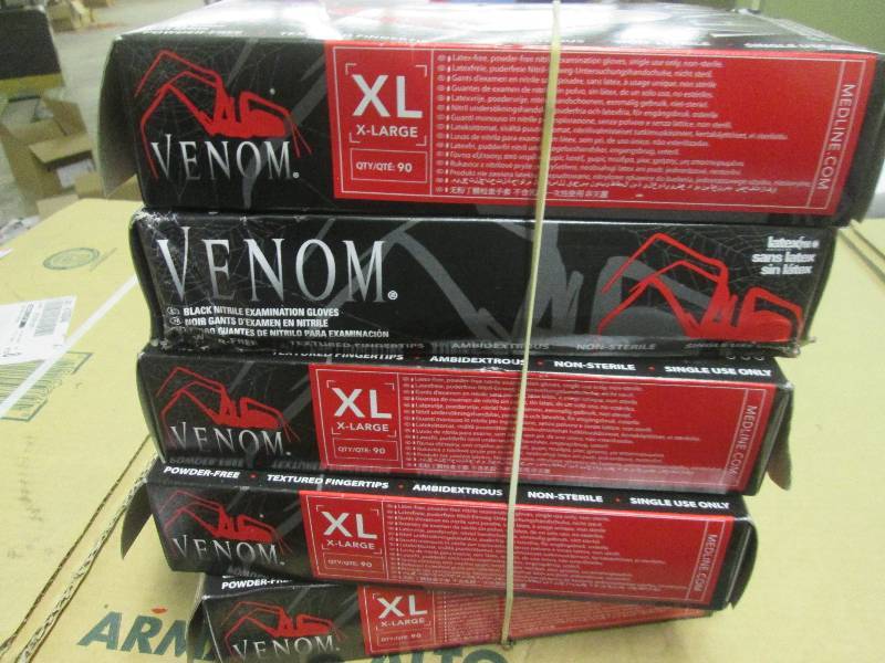 lot 102 image: 5 packages of venom xl black nitril...