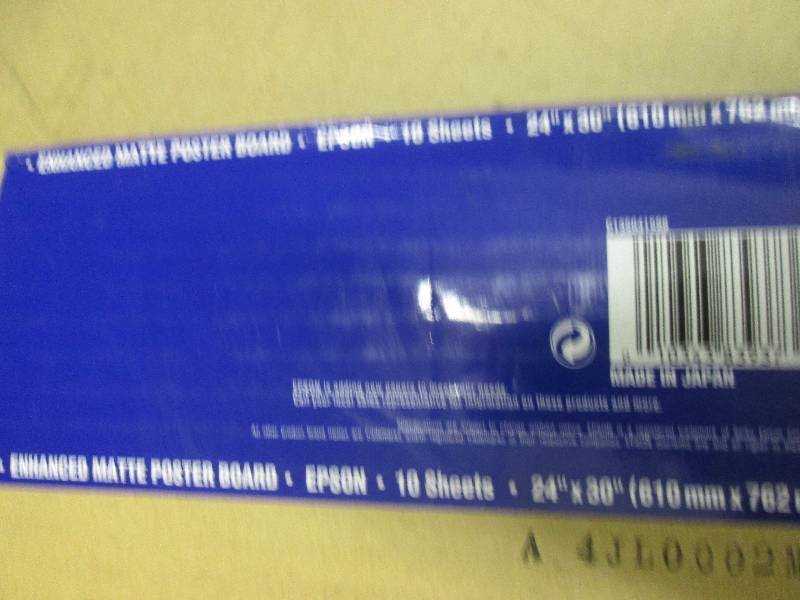 lot 117 image: epson enhanced matte poster board 1...