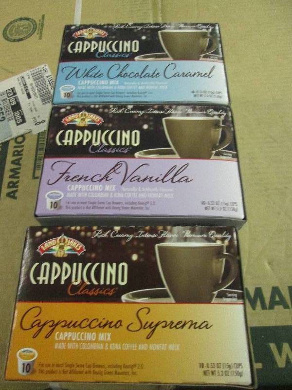 lot 529 image: 3 boxes of 10 single serrve cappucc...