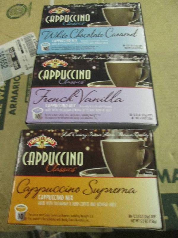 lot 530 image: 3 boxes of 10 single serrve cappucc...