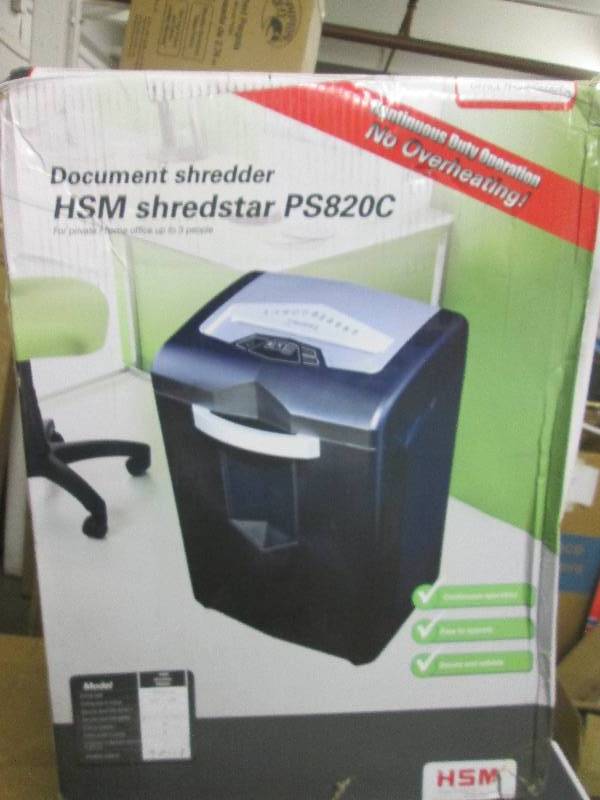 lot 131 image: HSM shredstar PS820C open box ...