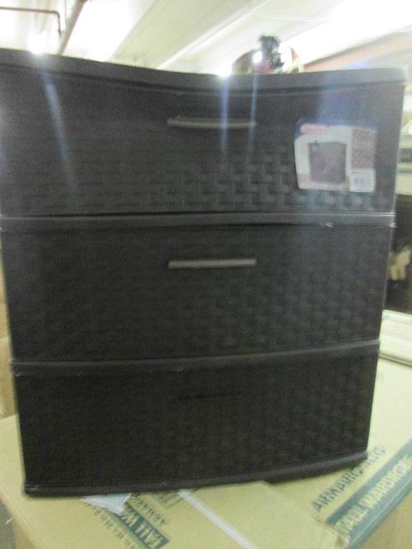 lot 541 image: sterilite 2 drawer weave top drawer...