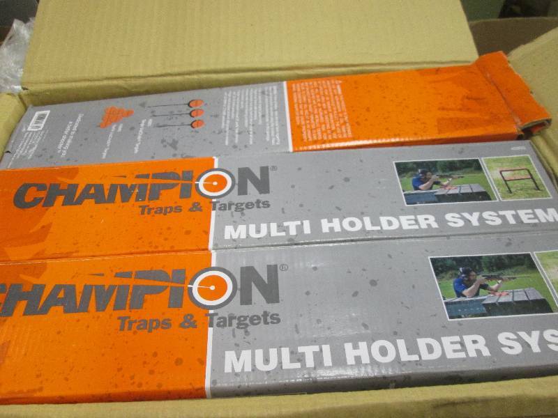 lot 153 image: 3 champion multi holder system trap...