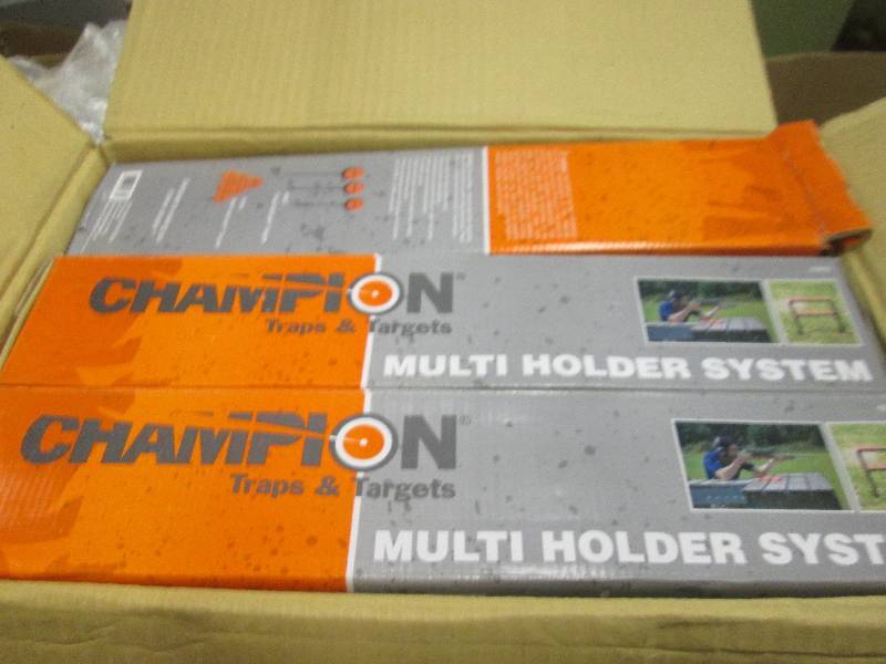 lot 156 image: 3 champion multi holder system trap...