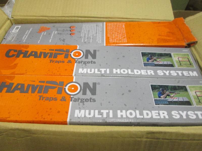 lot 159 image: 3 champion multi holder system trap...