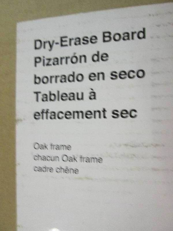 lot 32 image: dry erase board with oak frame 48x...