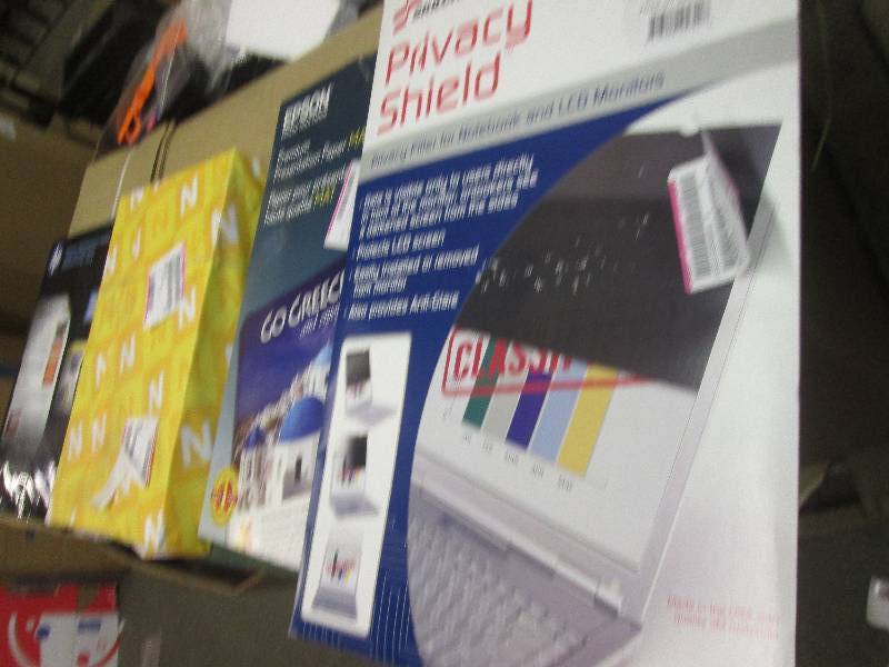 lot 91 image: lot of paper , and privacy sheild p...
