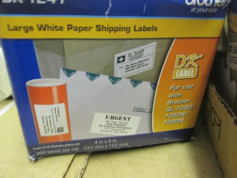 lot 101 image: 9 packages of brother large white s...