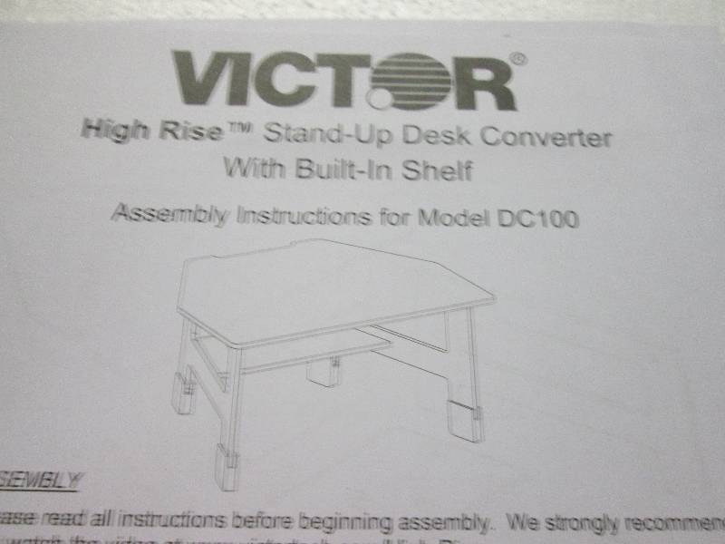 lot 134 image: victor highrise standup desk conver...