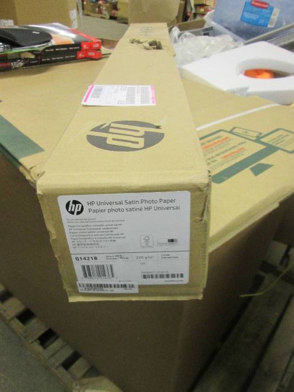 lot 147 image: hp universal satin photo paper 36x...