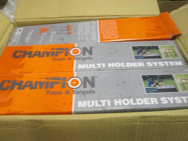 lot 155 image: 3 champion multi holder system trap...