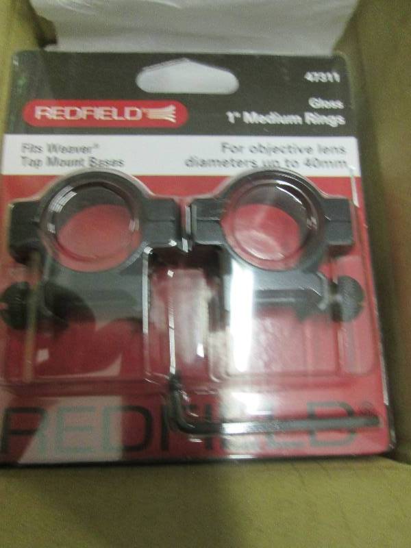 lot 166 image: case of 12 redfield 1 medium rings...