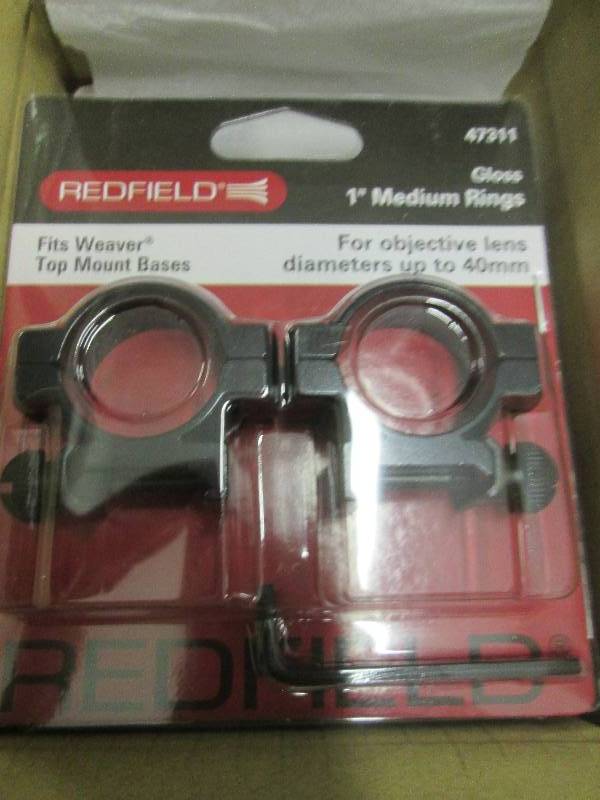 lot 174 image: case of 12 redfield 1 medium rings...