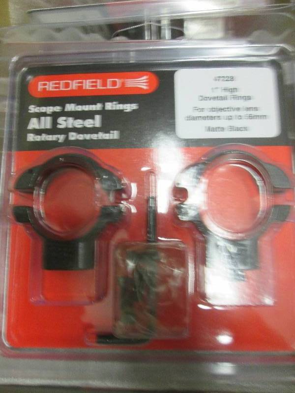 lot 180 image: 12 redfield scope mount rings all s...