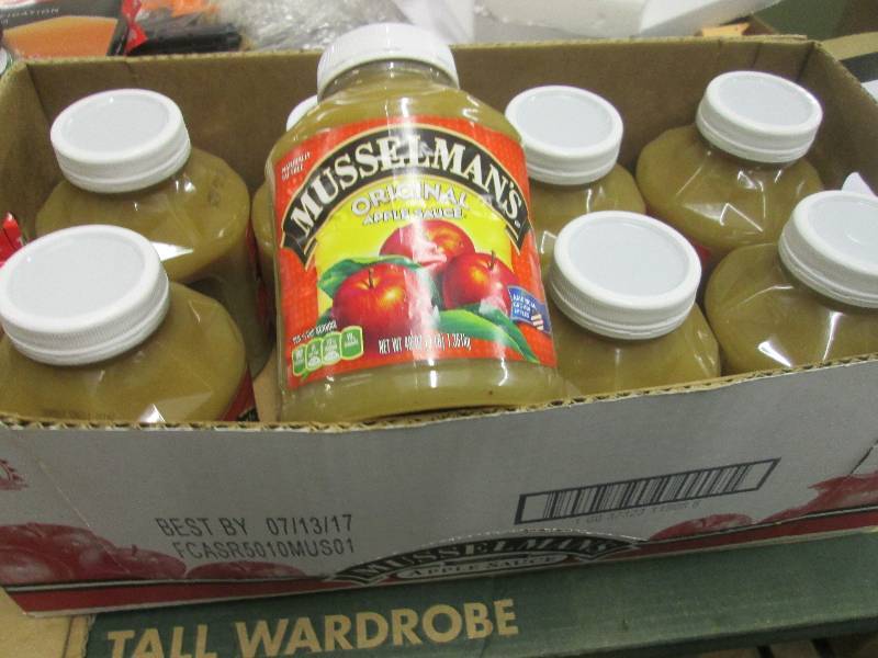 lot 217 image: 1 case of 8-48oz jars of musselman...
