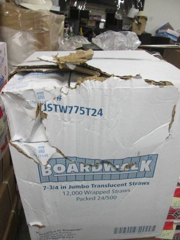lot 229 image: 1 case of boardwalk 7-34 inch jumb...
