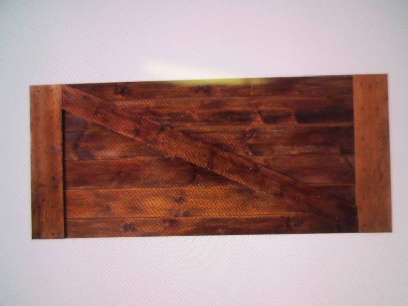 lot 273 image: 36 x84 dark coffee knotty pine sl...