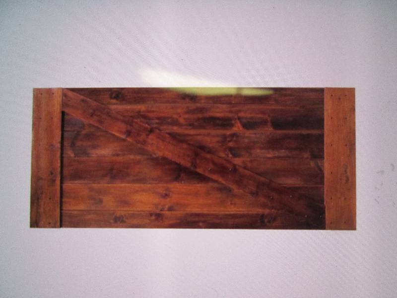 lot 274 image: 36 x84 dark coffee knotty pine sl...
